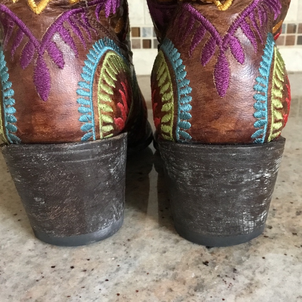 Old Gringo Tiegan Embroidered Western Cowboy Cowgirl Boots Vesuvio Brass - Picture 9 of 16